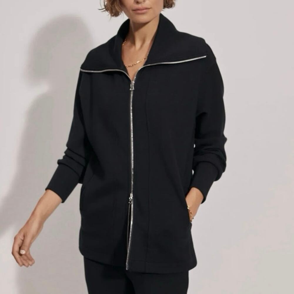 Varley Black Zip-Front Jacket